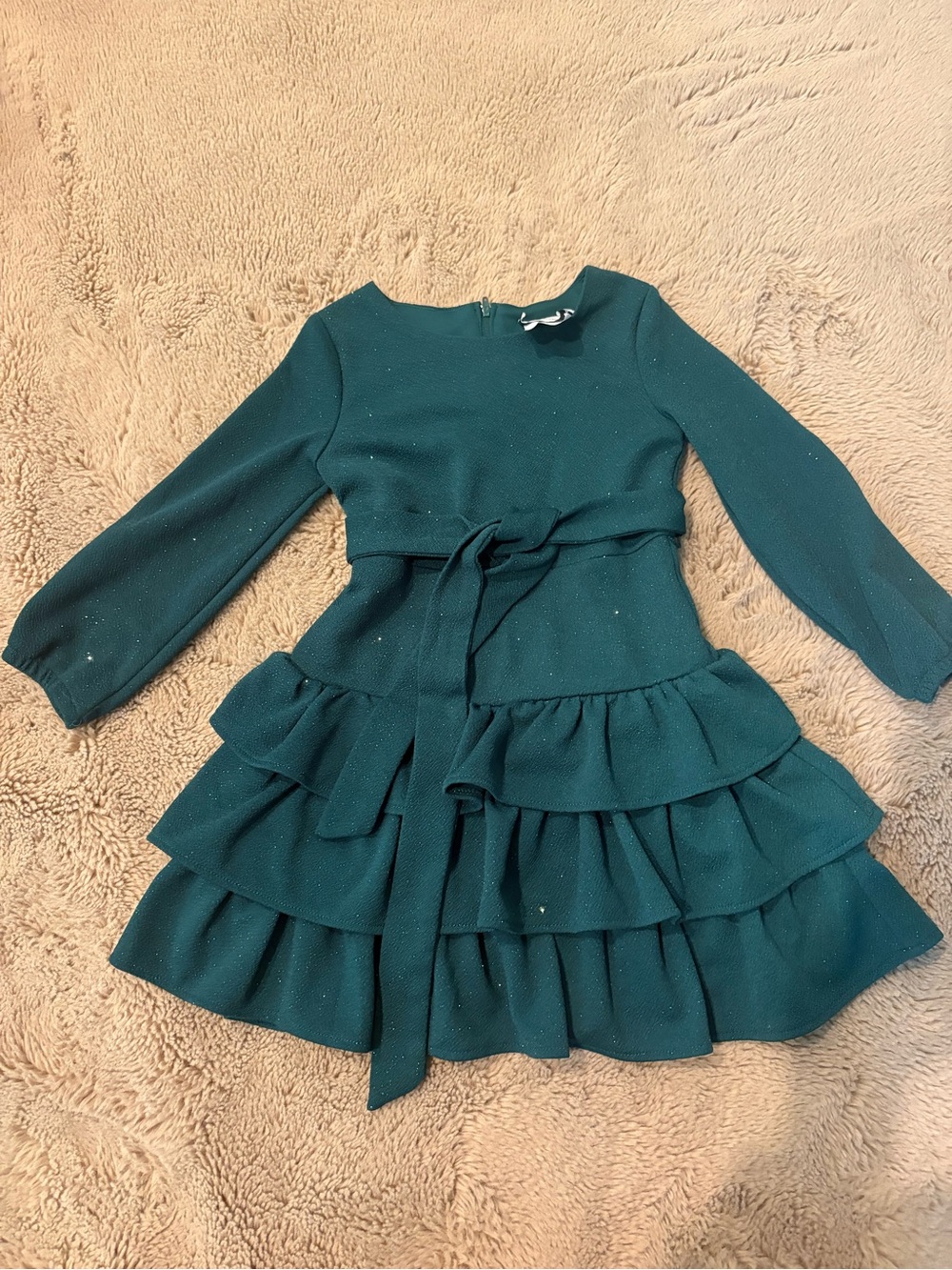 Rare Editions ruffle sparkle dress girls 5
